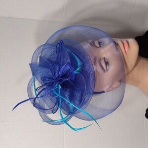 Royal blue fascinator hat